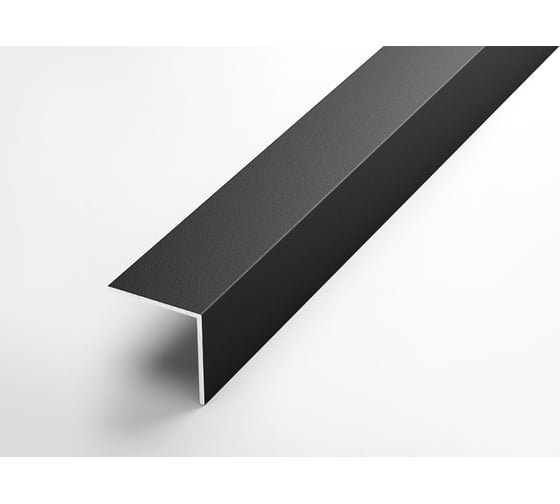 Изображение товара Декоративный угловой профиль ЛУКА алюминиевый, 25х25х1,2 мм, 2,7 м, 5 шт./уп. черный УТ000020817