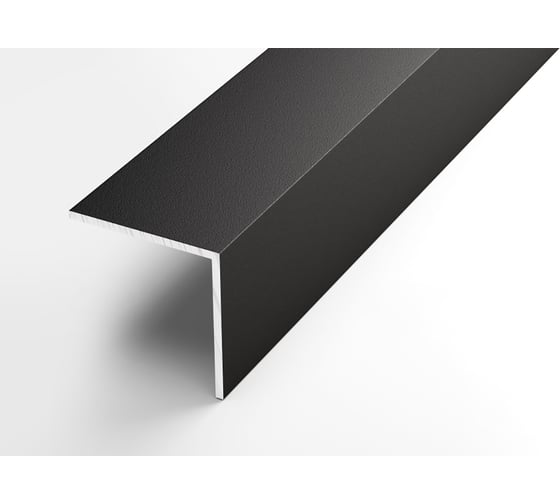 Изображение товара Декоративный угловой профиль ЛУКА алюминиевый, 40х40х2 мм, 2,7 м, 5 шт./уп. черный УТ000020886