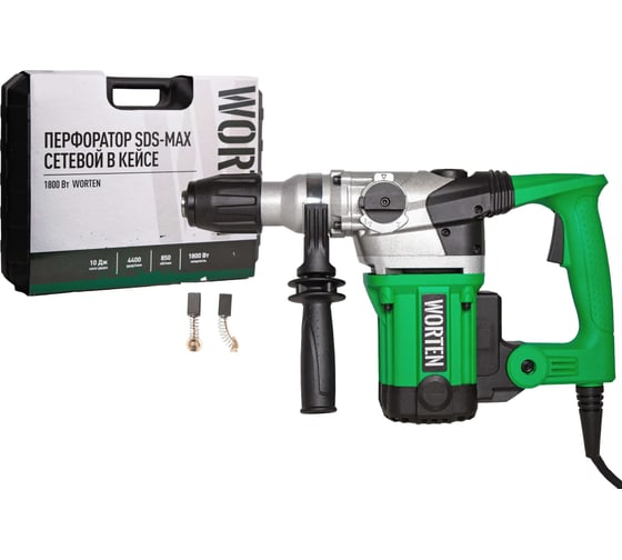 Изображение товара Перфоратор WORTEN SDS-max сетевой в кейсе, 1800Вт КА-90000702
