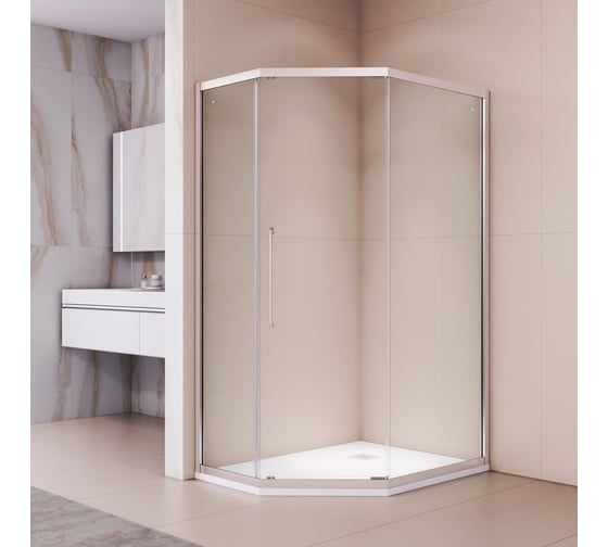 Изображение товара Душевой уголок RGW 90х100х195 PA-86 NEW Трапеция/Хром/Прозрачное/6 мм 38088690-11N