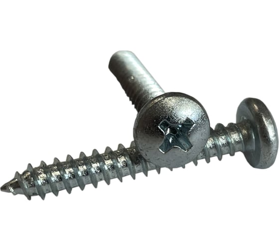 Изображение товара Саморез ZAMETAL 3,9x41 с полукруг. гол., крест. шлиц, DIN 7981, оц., уп. 500 шт. ZA521637