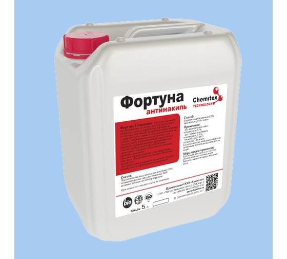 Изображение товара Очищающее средство для систем отопления ХИМИТЭКС Фортуна антинакипь, 5 л ФАН044/5ЛК