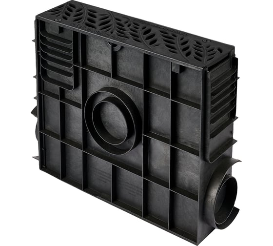 Изображение товара Пескоуловитель пластиковый  ПП Classic AQD DN100 с решеткой чугунной FOREST ВЧ50, кл.С250 AQUADRENAG Q10430-CHF