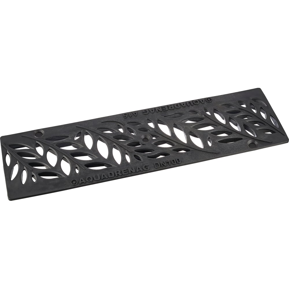 Изображение товара Решетка водоотводная пластиковая черная RAIN FOREST AQD DN100 А15, 2 шт AQUADRENAG 1013816Q2
