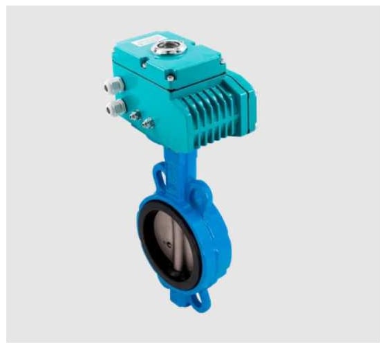 Изображение товара Затвор дисковый NEWKEY межфланцевый чугунный, DN32 (1_1/4), с односторонним пневмоприводом AT52S NK-DZi32*AT52S