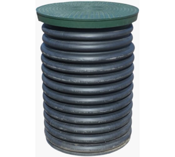 Изображение товара Колодец дренажный смотровой в сборе 695/600х2000 мм с дном и люком Агросток 66750