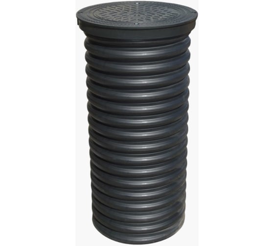 Изображение товара Колодец дренажный смотровой в сборе  460/400х2000 мм с дном и люком Агросток 64181