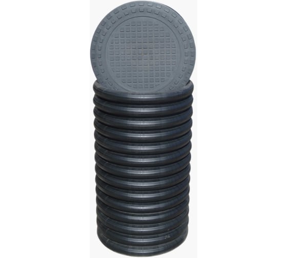 Изображение товара Колодец дренажный смотровой в сборе  565/500х500 мм с дном и люком Агросток 66744