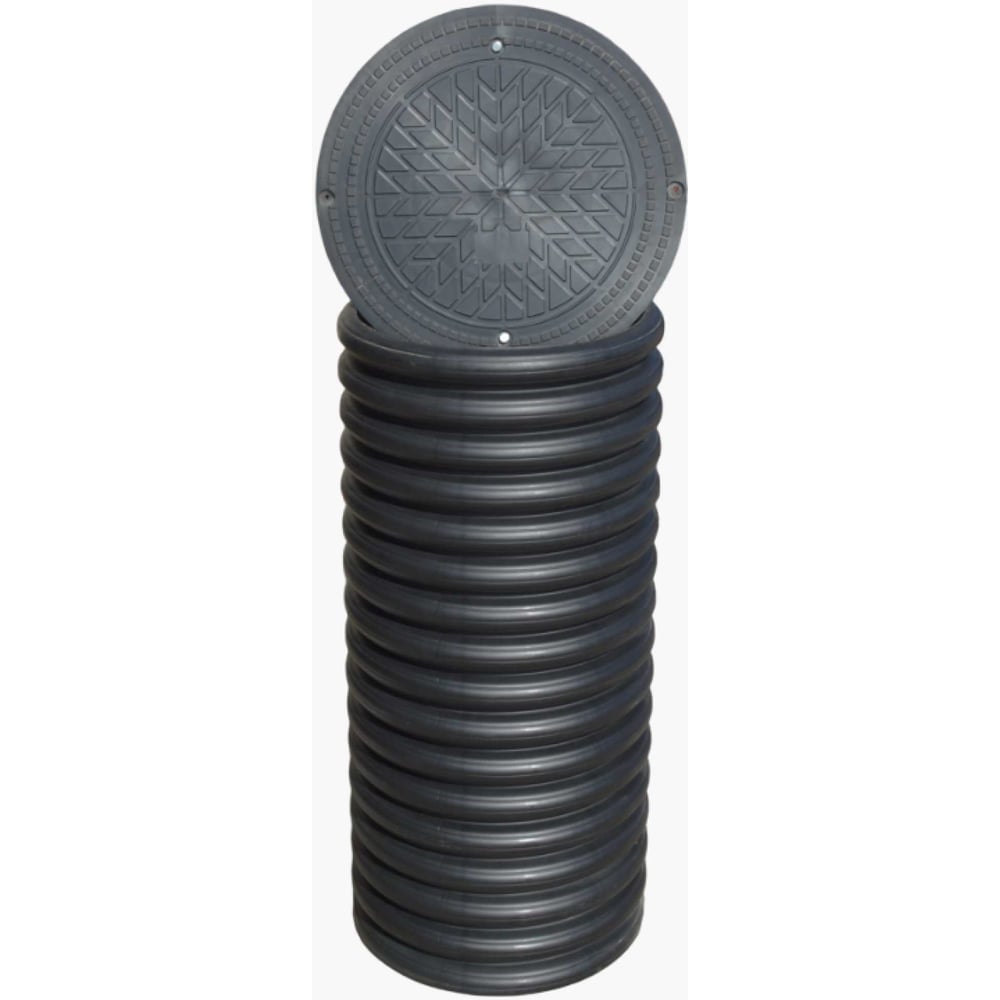 Изображение товара Колодец дренажный смотровой в сборе  460/400х1000 мм с дном и люком Агросток 64179