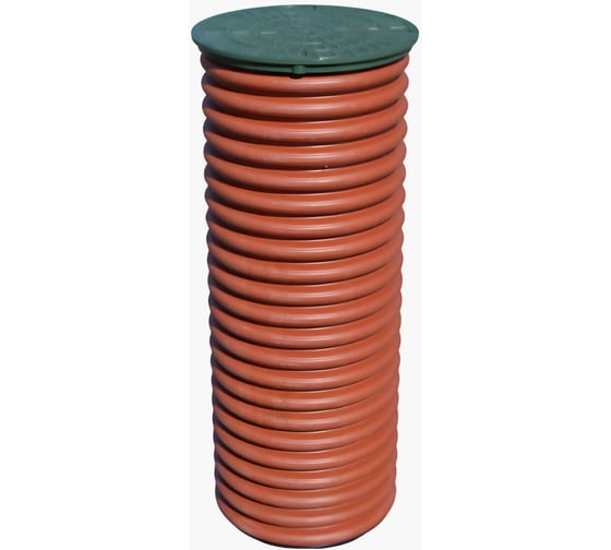 Изображение товара Колодец дренажный смотровой в сборе  368/315х1500 мм с дном и люком Агросток 64175