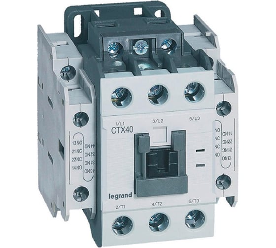 Изображение товара Контактор Legrand CTX³ 40 3P 32A (AC-3) 2но2нз ~415В 416129