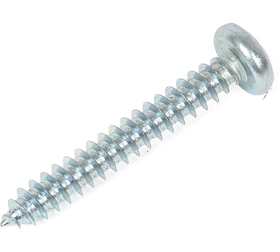 Изображение товара Саморез ZAMETAL 5,5x38 с полукруг. гол., крест. шлиц, DIN 7981, оц., уп. 200 шт. ZA100251