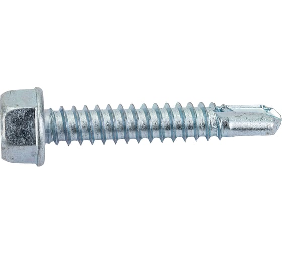 Изображение товара Саморез ZAMETAL 6,3x38 со сверлом и шестигранн. головкой, DIN 7504K, оц., уп. 200 шт. ZA081641