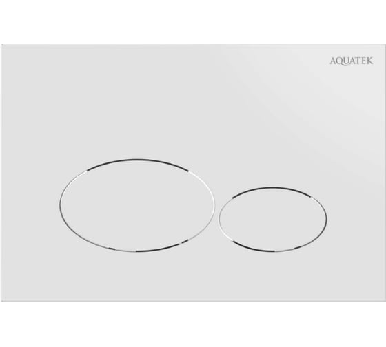 Изображение товара Панель смыва AQUATEK KDI-0000071(GLA) Белый глянец (клавиши овальные), 162*244 мм 00000147120