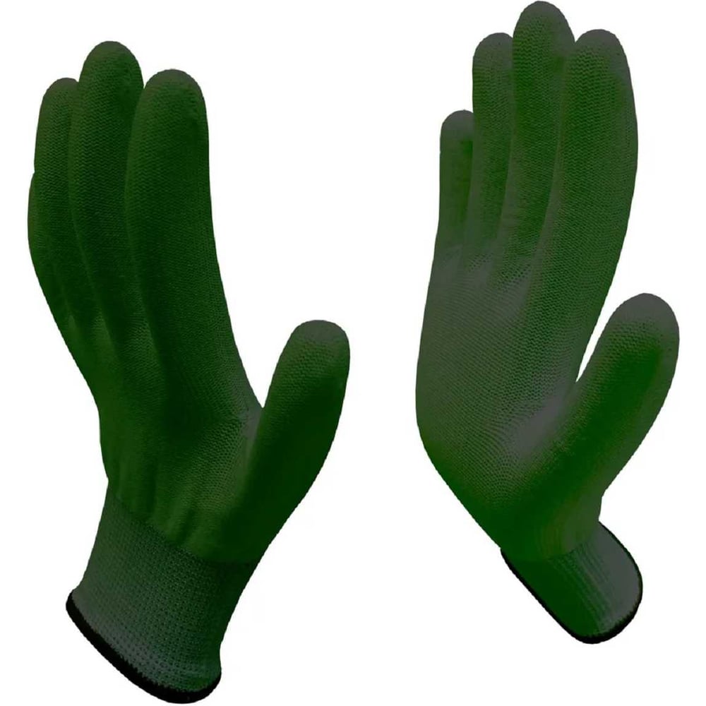 Изображение товара Перчатки нейлоновые Master-Pro 100 пар без покрытия темно-зеленые размер 8