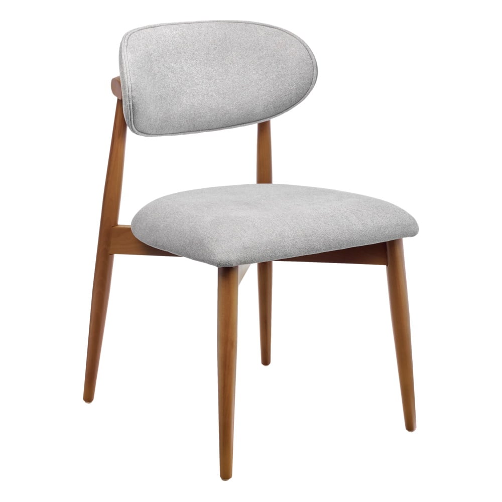 Изображение товара Стул BRADEX Lucas 3 серый букле с ножками цвета орех