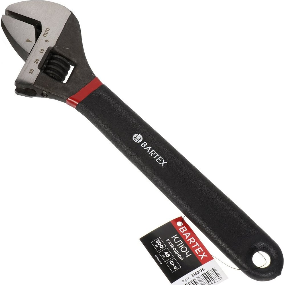 Изображение товара Разводной ключ BARTEX 300 мм из CrV стали