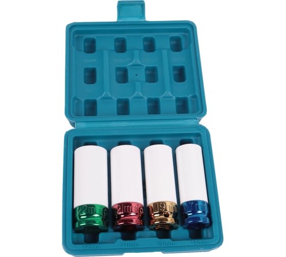 Изображение товара Набор торцевых головок ACG 1/2 - 17, 19, 21, 22 мм (в пластике) (4 шт/упак) LUXOR 1026318