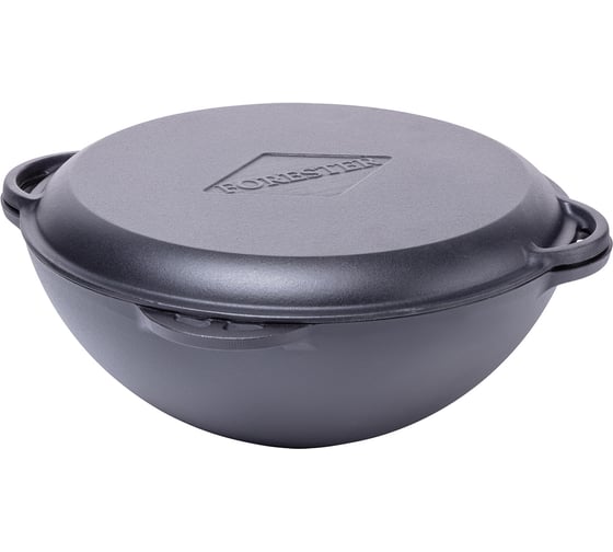 Изображение товара Казан чугунный с крышкой-сковородой Forester 9,5л, c керамическим покрытием CI-16