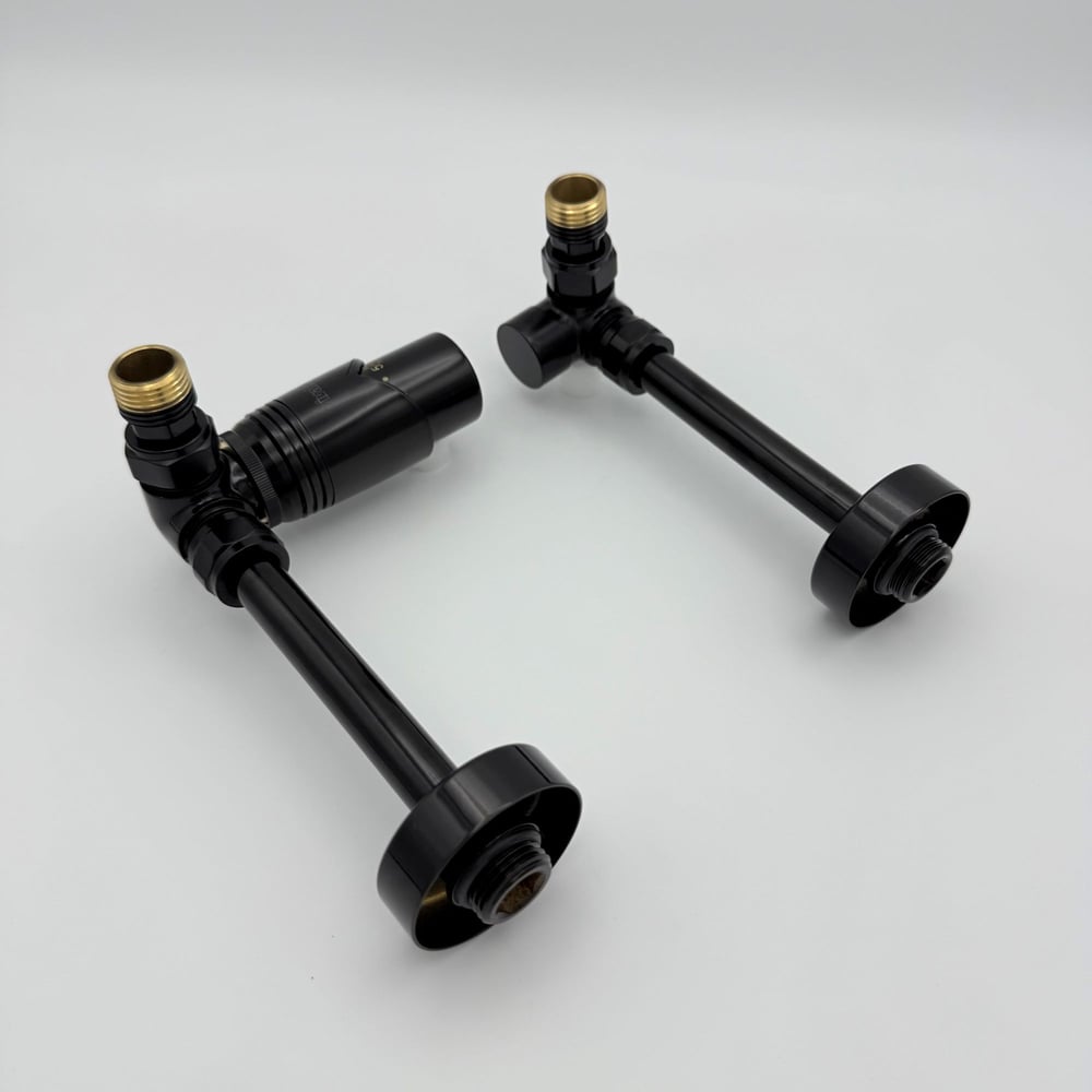 Изображение товара Термостатический осевой комплект 1/2 VIVALDO черный AXTRVSRP-BL для системы отопления