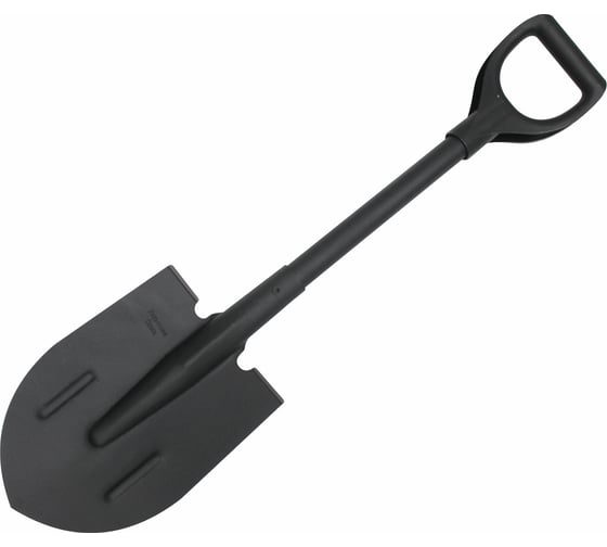 Изображение товара Автомобильная лопата штыковая On Премиум с металлическим черенком и V-образной ручкой, черная п/о 24-02-043