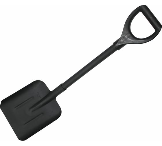 Изображение товара Лопата автомобильная совковая On Премиум с металлическим черенком и V-образной ручкой, черная п/о 24-02-044