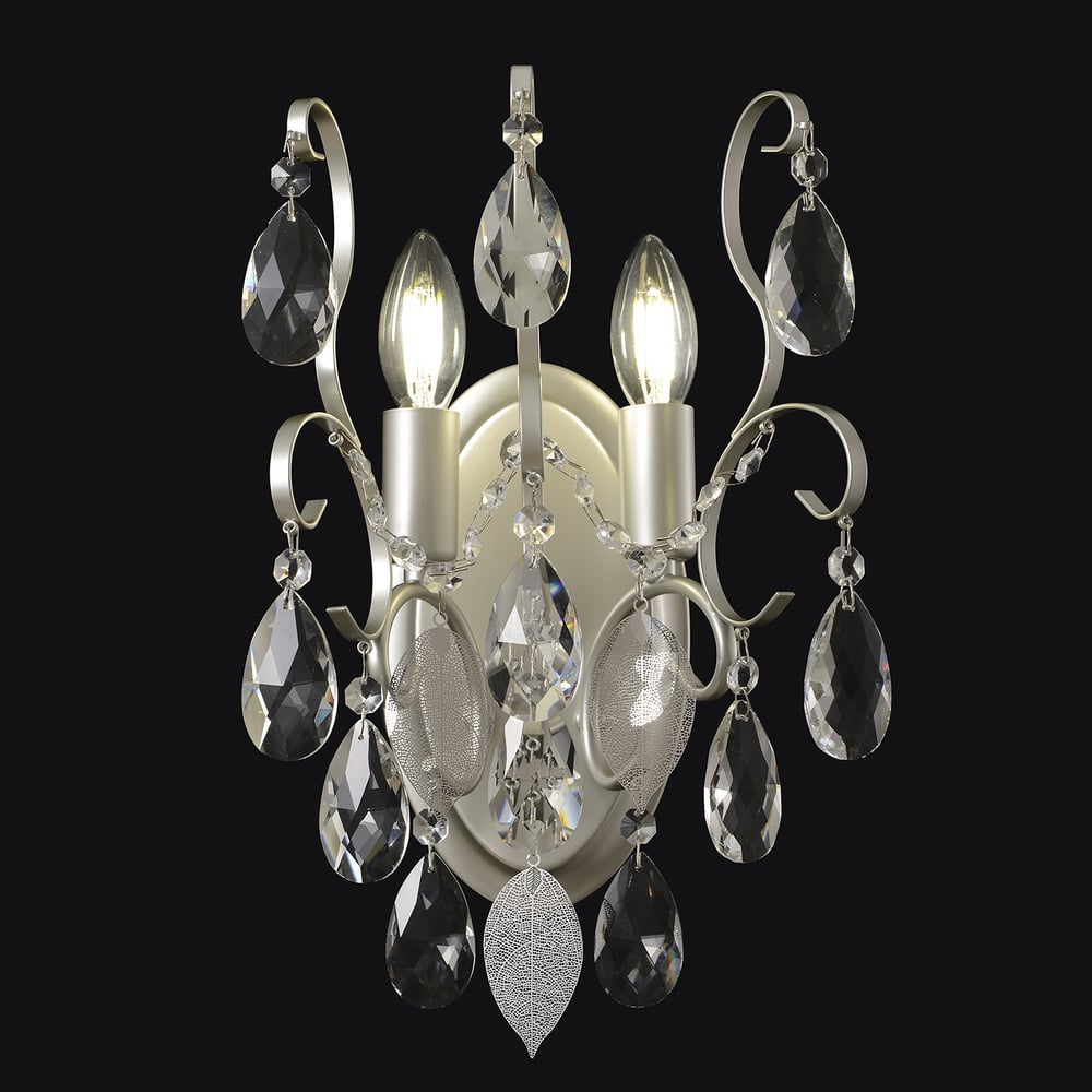 Изображение товара Бра Crystal lux ESMIRALDA AP2 SILVER в стиле арт-деко