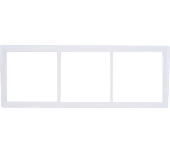 Изображение товара Трехпостовая рамка CGSS горизонтальная/вертикальная, белая Практика PL-P103-WCG