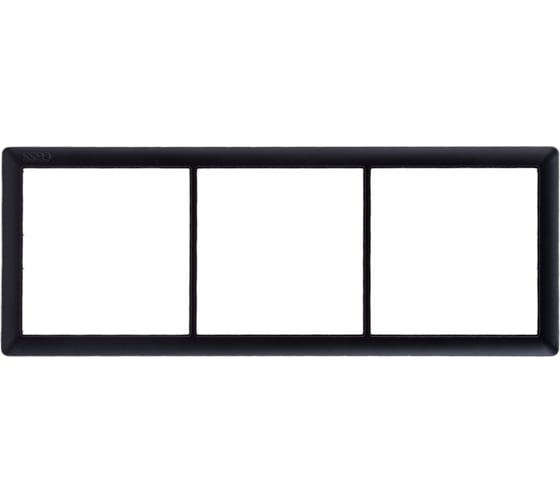 Изображение товара Трехпостовая рамка CGSS горизонтальная/вертикальная, черная Практика PL-P103-BCM