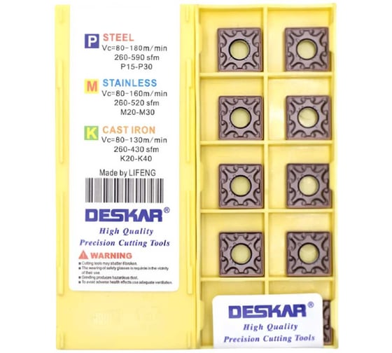 Изображение товара Пластина для точения DESKAR SNMG120408 MA LF6018S 10 шт 00-00052035