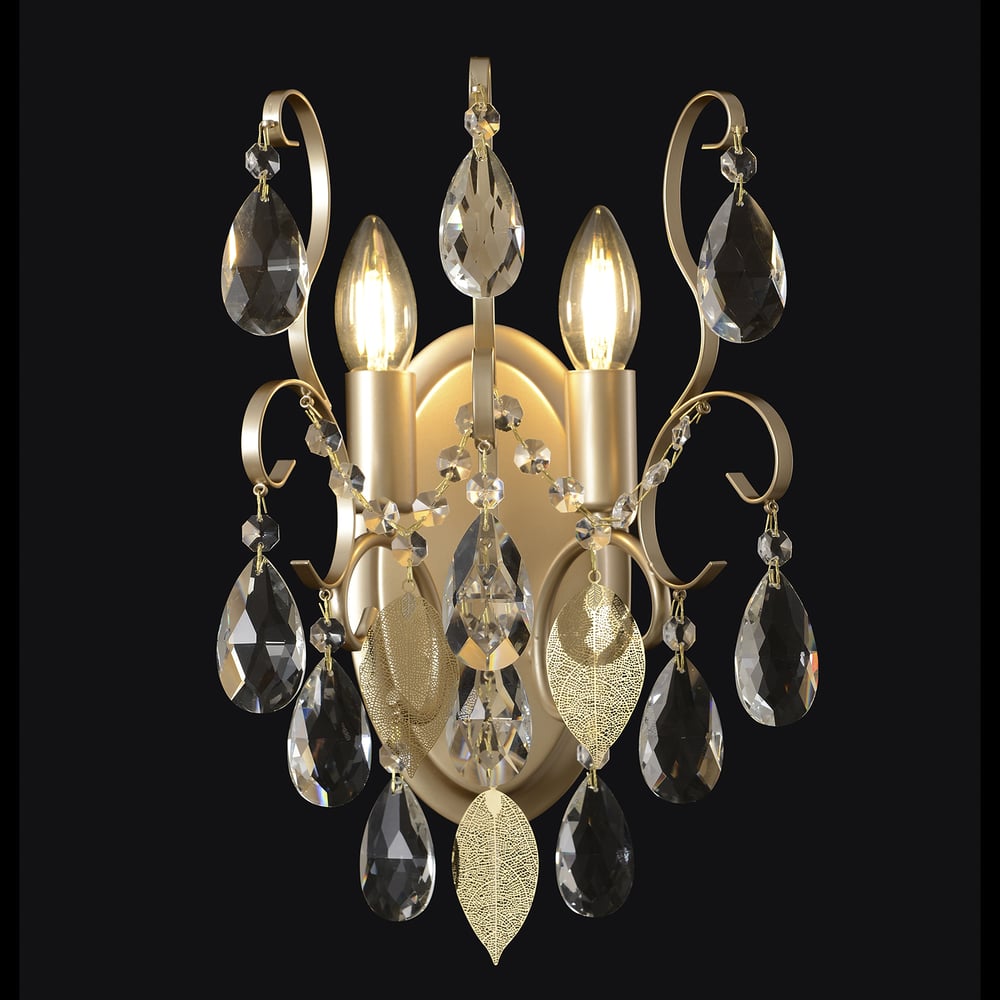 Изображение товара Бра Crystal lux ESMIRALDA AP2 GOLD светильник в стиле арт-деко высокая мощность