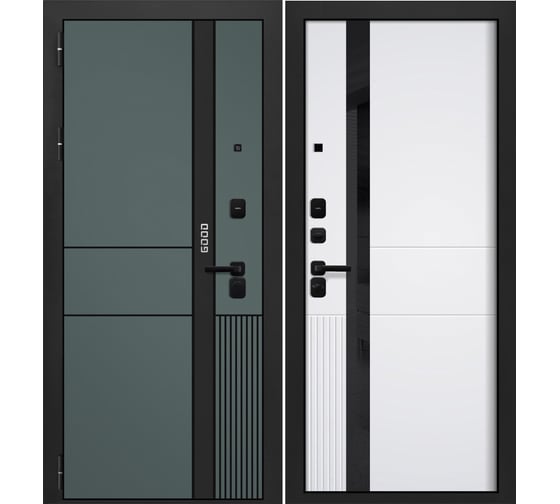 Изображение товара Дверь металлическая DIVA GOOD_3 Velluto Verde Velluto Bianco 960 левая УТ-00084352