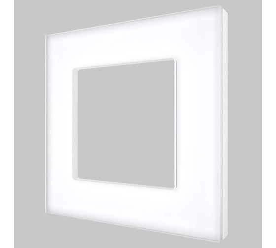 Изображение товара Однопостовая рамка CGSS стеклянная, белая Эстетика GL-P101-WCG