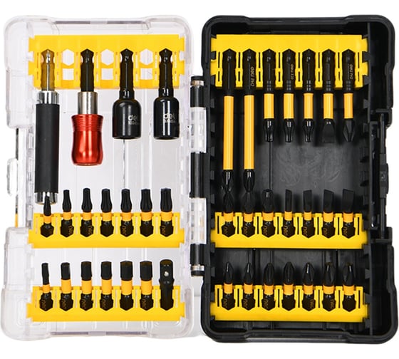Изображение товара Набор ударных бит и адаптеров Deli 39 предметов в пластиковом кейсе DL251203 сталь S2 209065