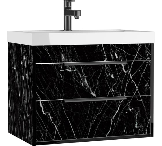 Изображение товара Тумба подвесная под умывальник Домино UNIT 70 Forta B2 Черный DF2503T