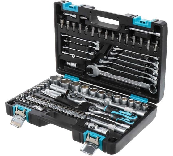 Изображение товара Набор слесарных инструментов BARTEX 1/2, 1/4, 6-гранный, сталь, кейс, 82 пр 319901