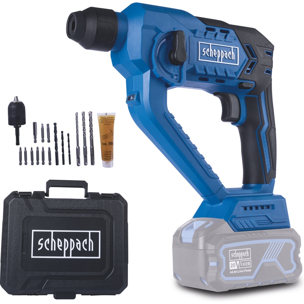 Изображение товара Аккумуляторный перфоратор Scheppach C-RHD130-X с режимами и ударом 1.3 Дж