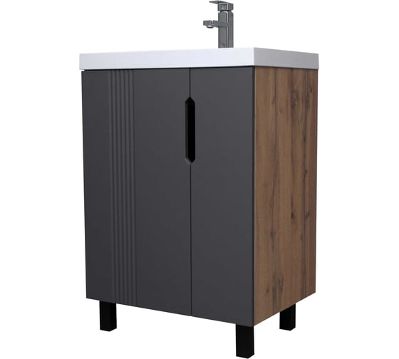 Изображение товара Тумба под умывальник Айсберг UNIT 60 Марта без ящика Дуб вотан DA3502T