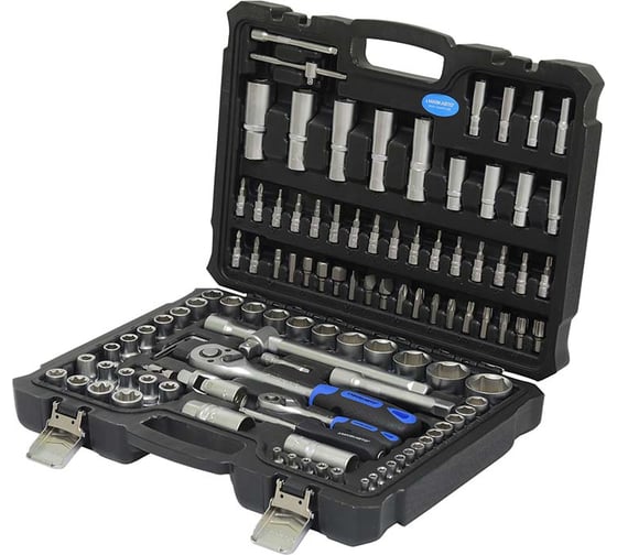 Изображение товара Набор инструментов МаякАвто 108 предметов, 1/2 и 1/4, 6граней, 1/3 410806м