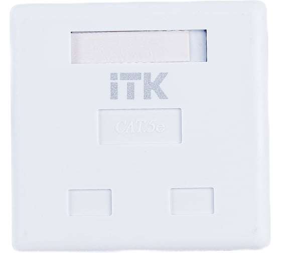 Изображение товара Настенная информационная розетка IEK ITK RJ45 кат. 5E FTP 2-порт CS2-1C5EF-22