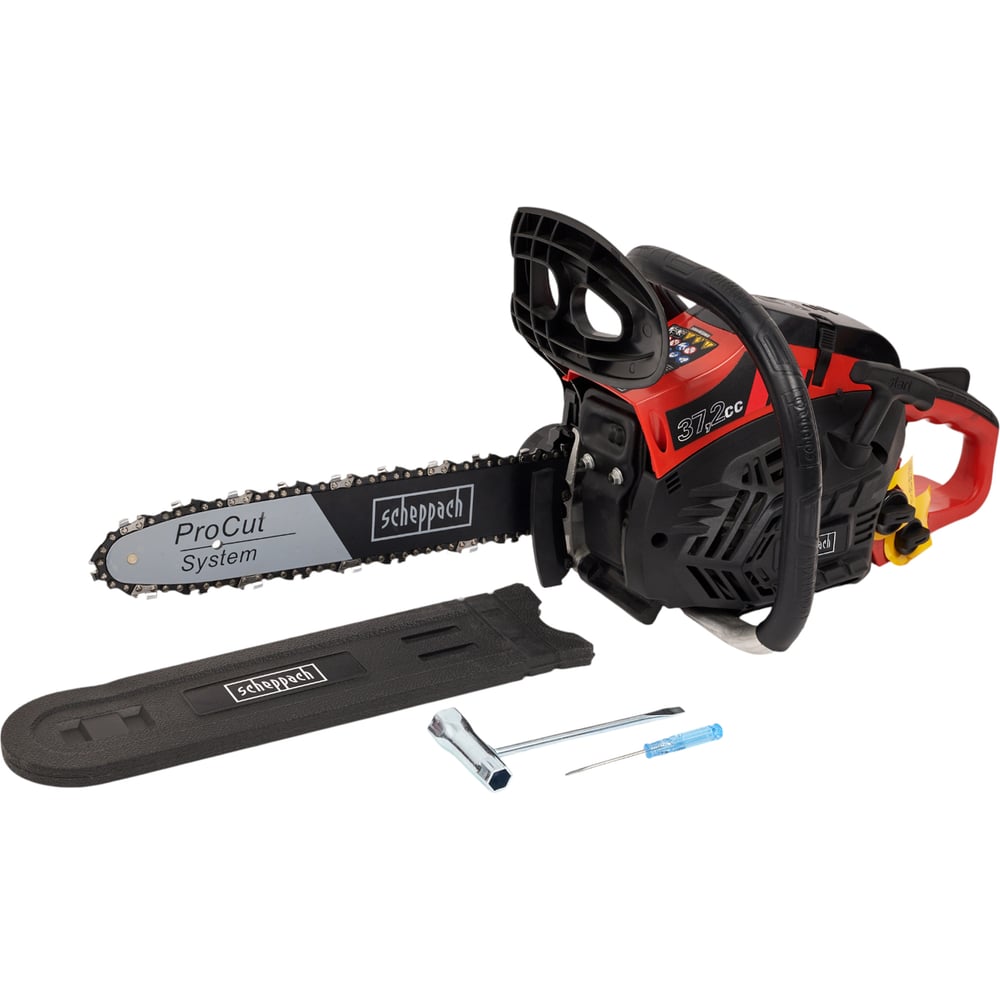 Изображение товара Бензиновая цепная пила Scheppach PCS38 35 см полупрофессиональная