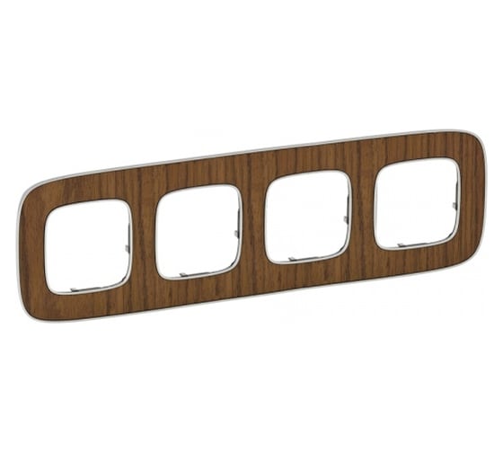 Изображение товара Рамка Legrand Valena ALLURE Орех, 4-постовая универсальная 754464