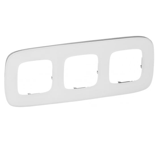 Изображение товара Рамка Legrand Valena ALLURE Белое стекло, 3-постовая универсальная 755543