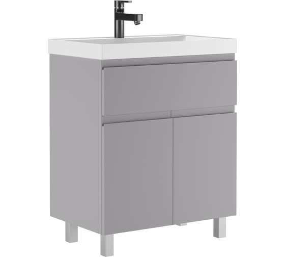 Изображение товара Тумба под умывальник Домино UNIT 70 Graffo светло-серый матовый В1 DGr2414T