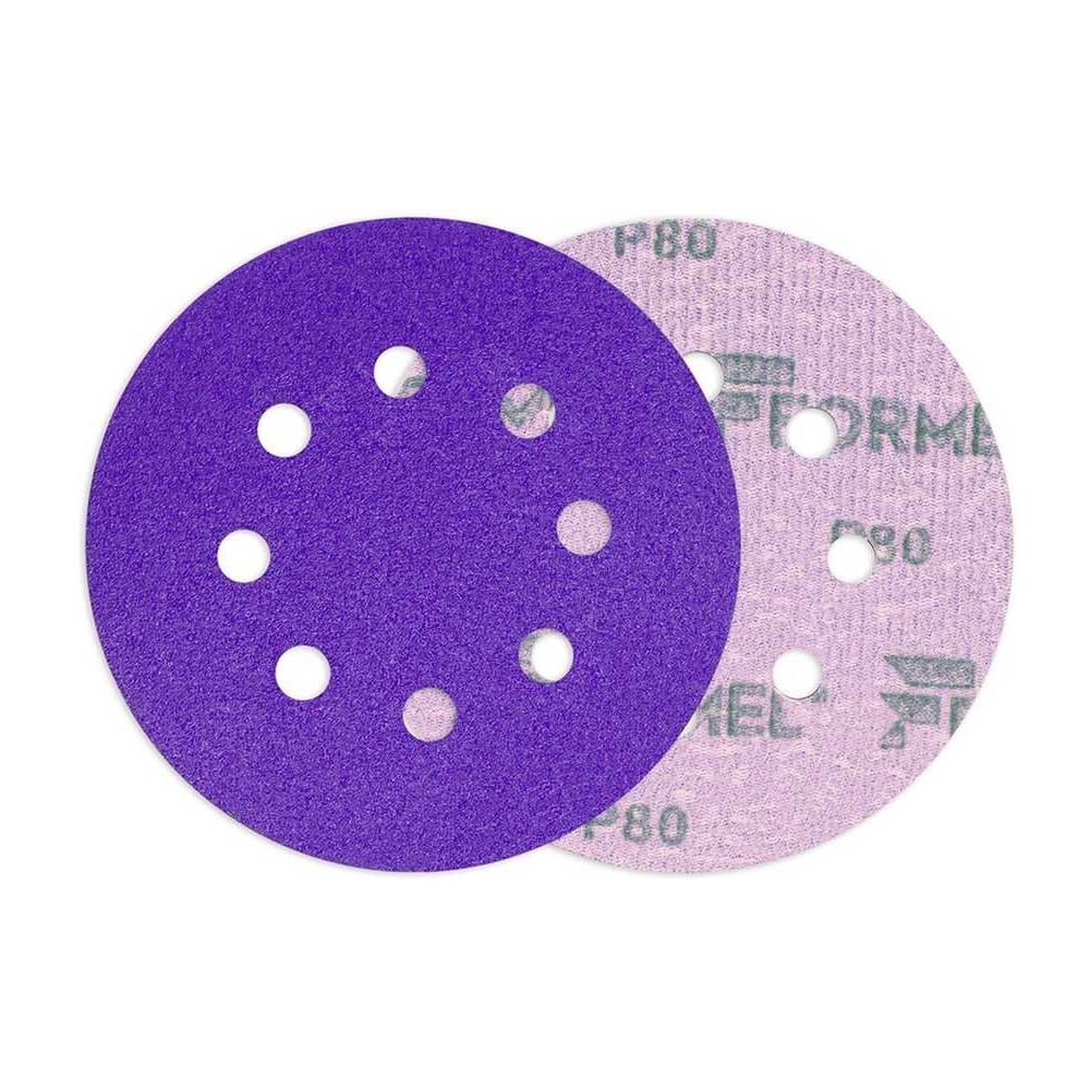 Изображение товара Абразивный диск CERAMIC PLUS FORMEL 125 мм, 8 отверстий, зернистость 80, упаковка 50 шт