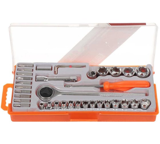 Изображение товара Набор слесарных инструментов BARTEX 6-гранный, сталь, кейс, 36 пр 319905