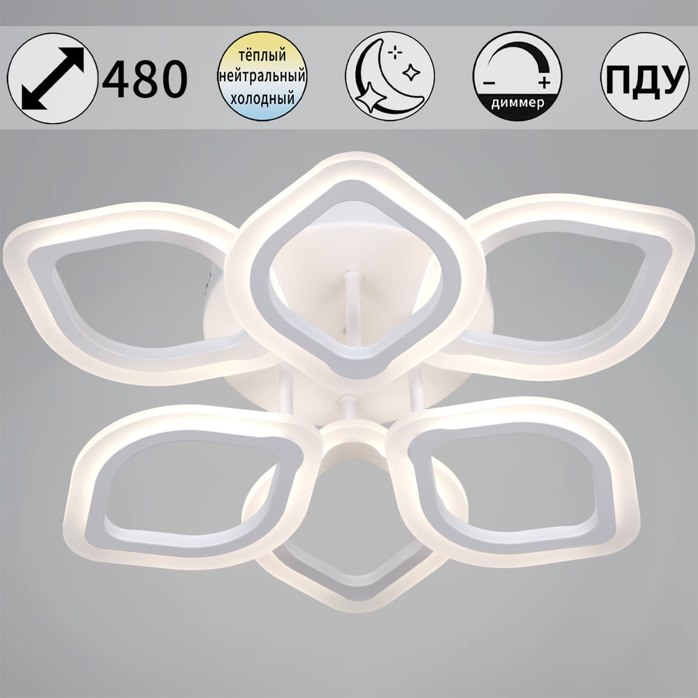 Изображение товара Потолочный светодиодный светильник ReLuce 10320-0.3-3+3S WH с регулировкой цвета и пультом