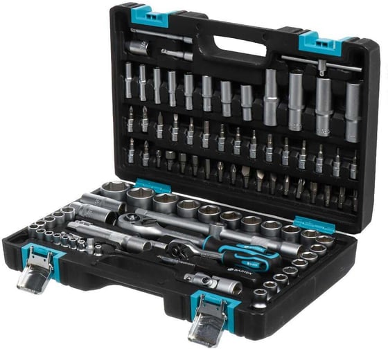 Изображение товара Набор слесарных инструментов BARTEX 1/2, 1/4, 6-гранный, сталь, кейс, 94 пр 319902