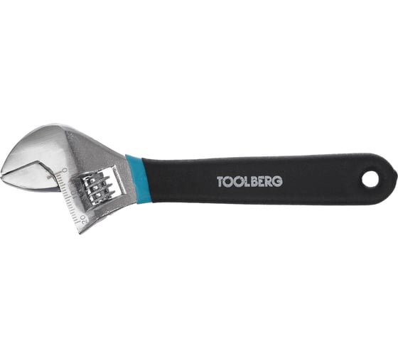 Изображение товара Разводной ключ Toolberg 6-150 мм, хромированный, обрезиненная ручка 90003055460