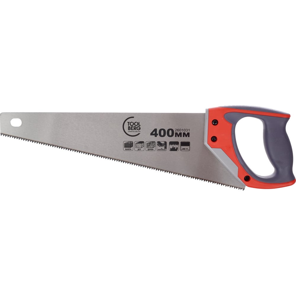 Универсальная ножовка по дереву Toolberg ножовка по дереву 500 мм закаленные зубья 3d заточка 7 рукоятка двухкомпонентная прорезиненная bartex profi p 500